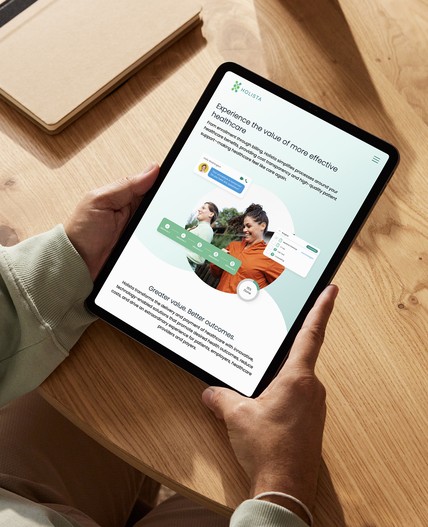 holista website on tablet
