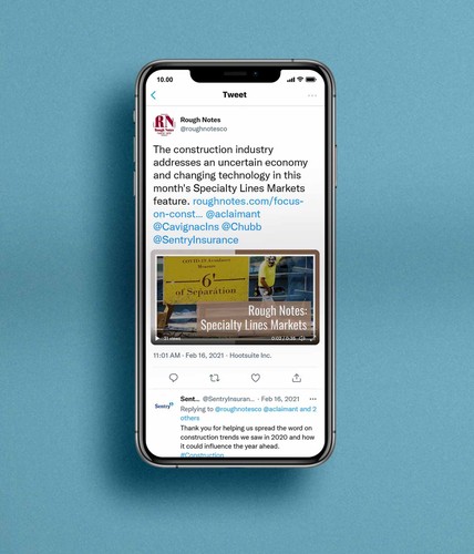 Sentry Insurance coverage in Twitter