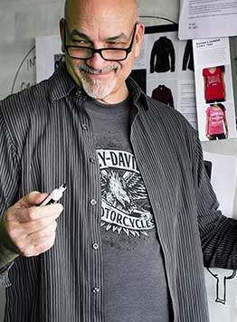 A Core employee at a design review.