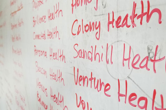 Writing on a white board